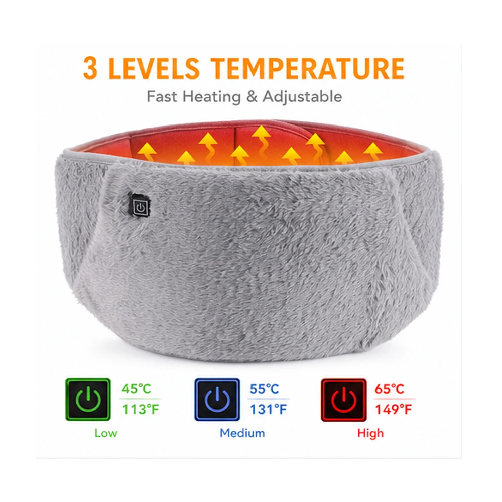 

USB Heated Waist Belt Heating Pad for Cramps Period Relief Electric Belly Wrap 3 Heat Settings Washable for Office Home