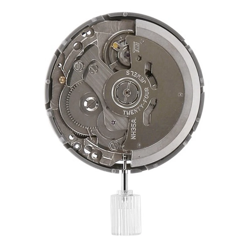 2X NH35A NH35 Movement High Accuracy Mechanical Watch Movement Date At 3 Datewheel 24 Jewels Automatic Self-Winding