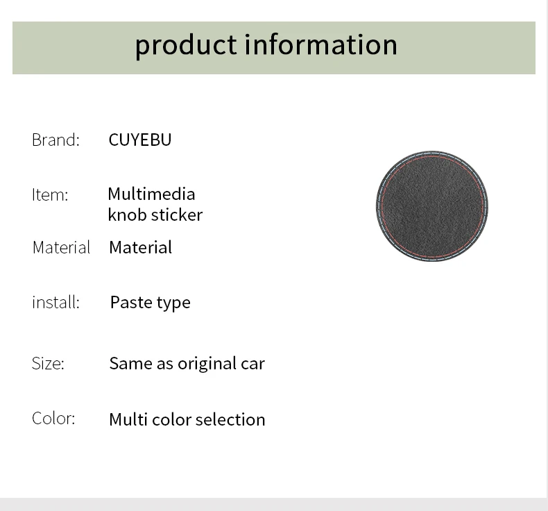 Für Audi 8V A3 S3 (2014-2019) Sportwagen Multimedia Knopf Trim Aufkleber Cover Panel aus Alcantara Innenzubehör – Detail 6