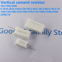 5W 10W 20W Cement Resistor Power Resistance 0.110K 0.1R 0.5R 1R 10R 50R 0.22 0.33 0.5 2 5 8 10 15 20 25 30 100 150 1K