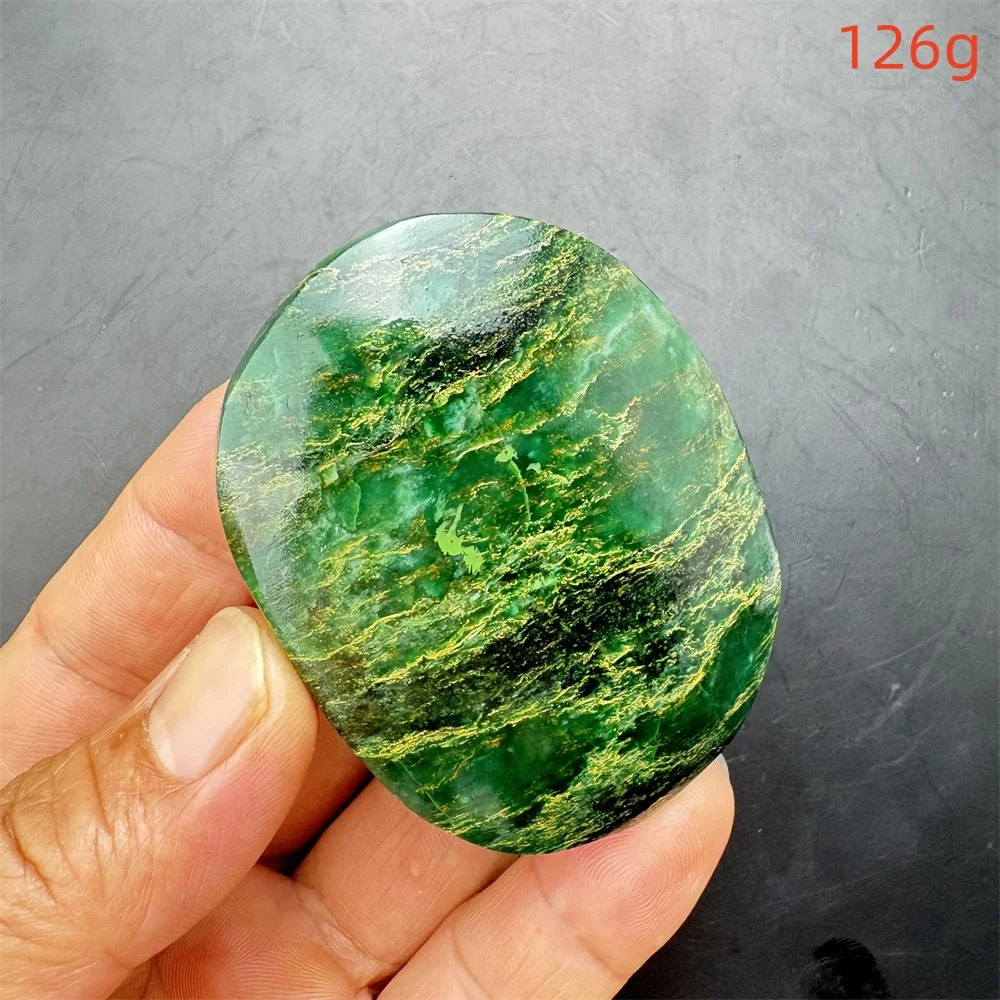 1 PC High Quality Verdite Palm Stone Reiki Energy Worry Crystal Stone Carving Craft Home Decoration Table Adorn Festival Gift