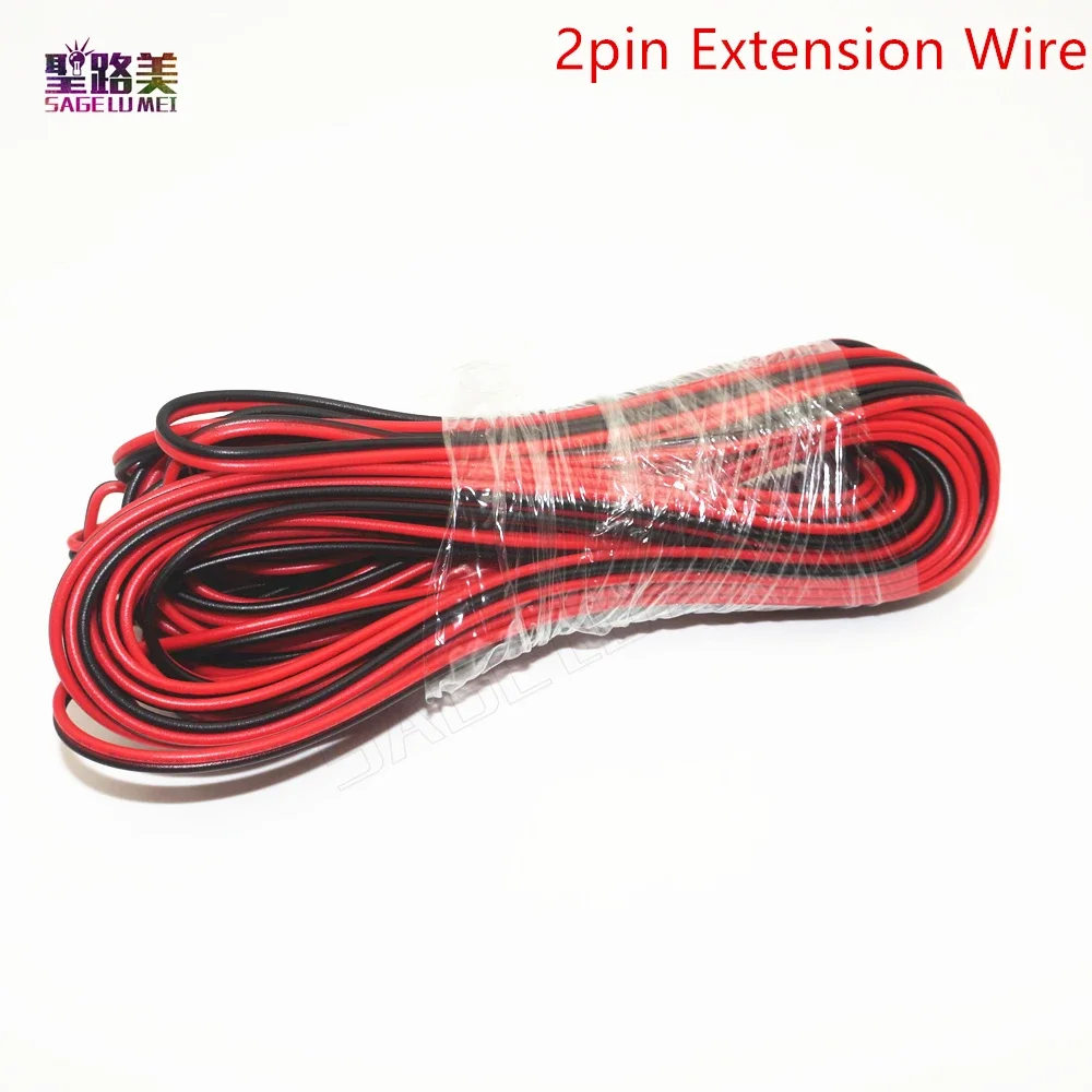 5m/10m 22 AWG 2pin/3pin/4pin /5pin/6pin Wire Extension Cable For 5050 3528 Single Color ws2812 2811 5050 RGBW LED Strip Light