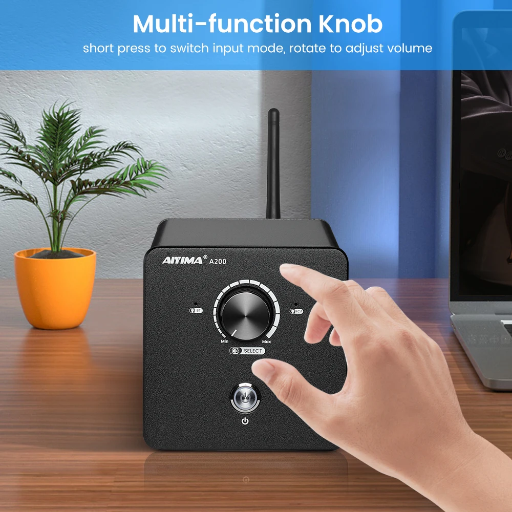 Aiyima-HifiUSBステレオオーディオアンプ,a200,tpoda3255,200wx2,aptx hd,bluetooth 5.1,ホームアンプ