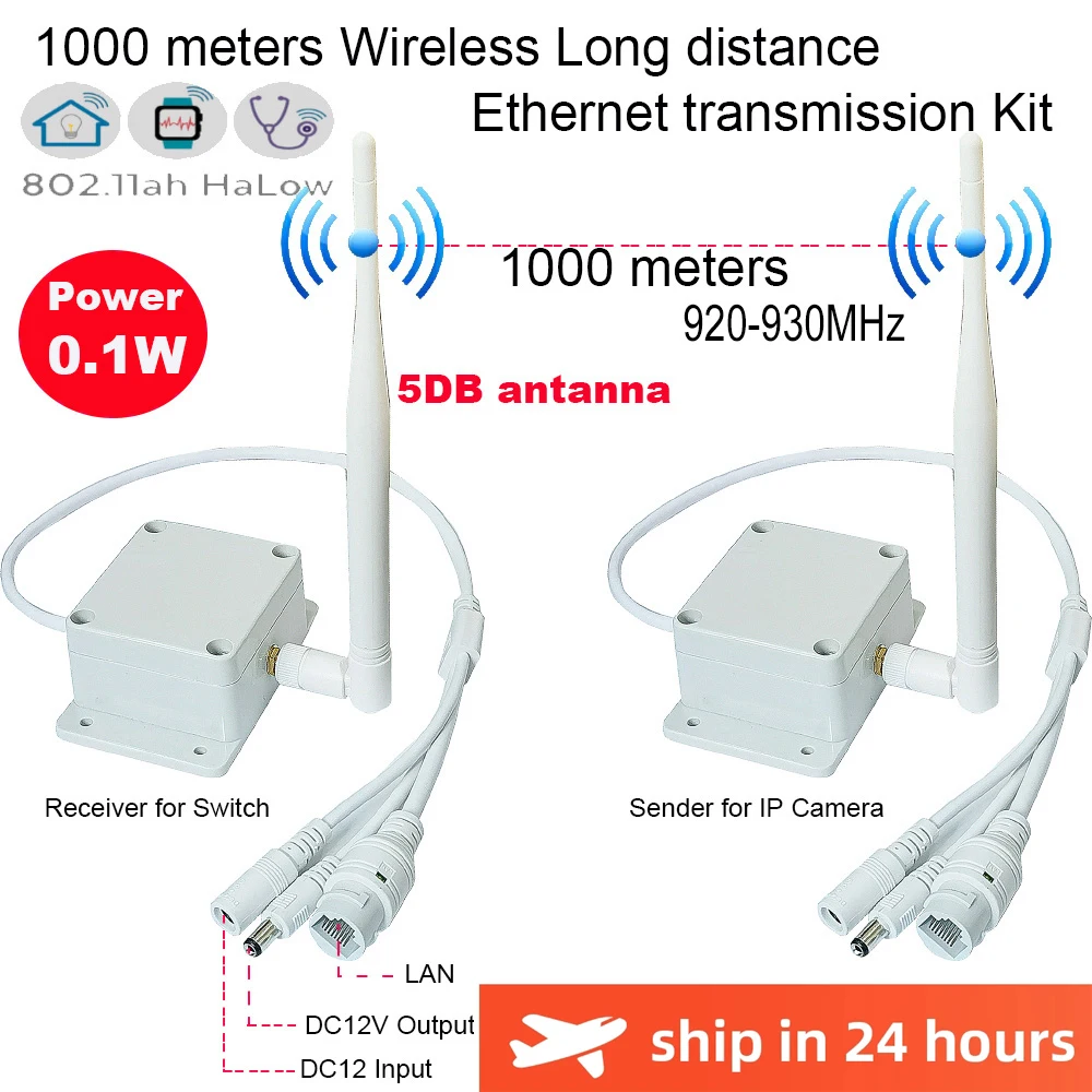 Top 1.2KM Wireless Long Distance WIFI AP Transmitter Sender Receiver For 2MP 3MP 4MP 5MP 8MP IP PTZ Camera Ethernet Equipment