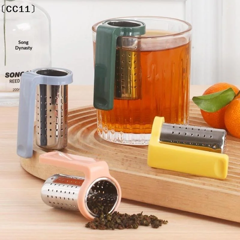 Stainless Steel Clip Hanging On Cup Tea Strainer Cup Clamp Tea Infuser With Handle Fine Filter For Home Office Daily〔CC11〕 view 4