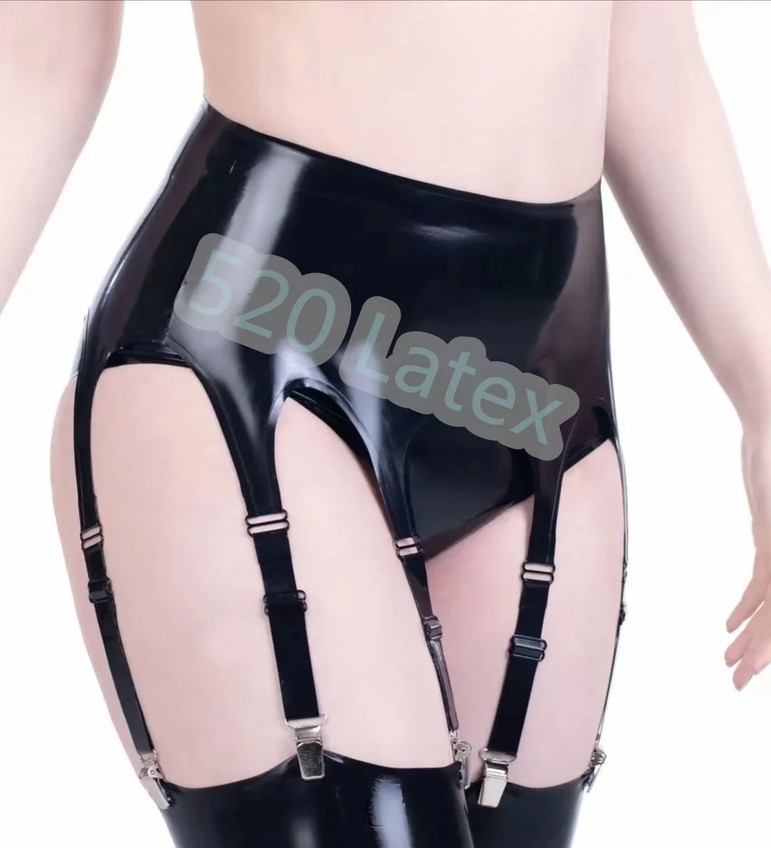 Handmade Sexy Latex Garter Belt With Eight Clasps  Woman Underwear for Panties Stocking Custom Made No Brief