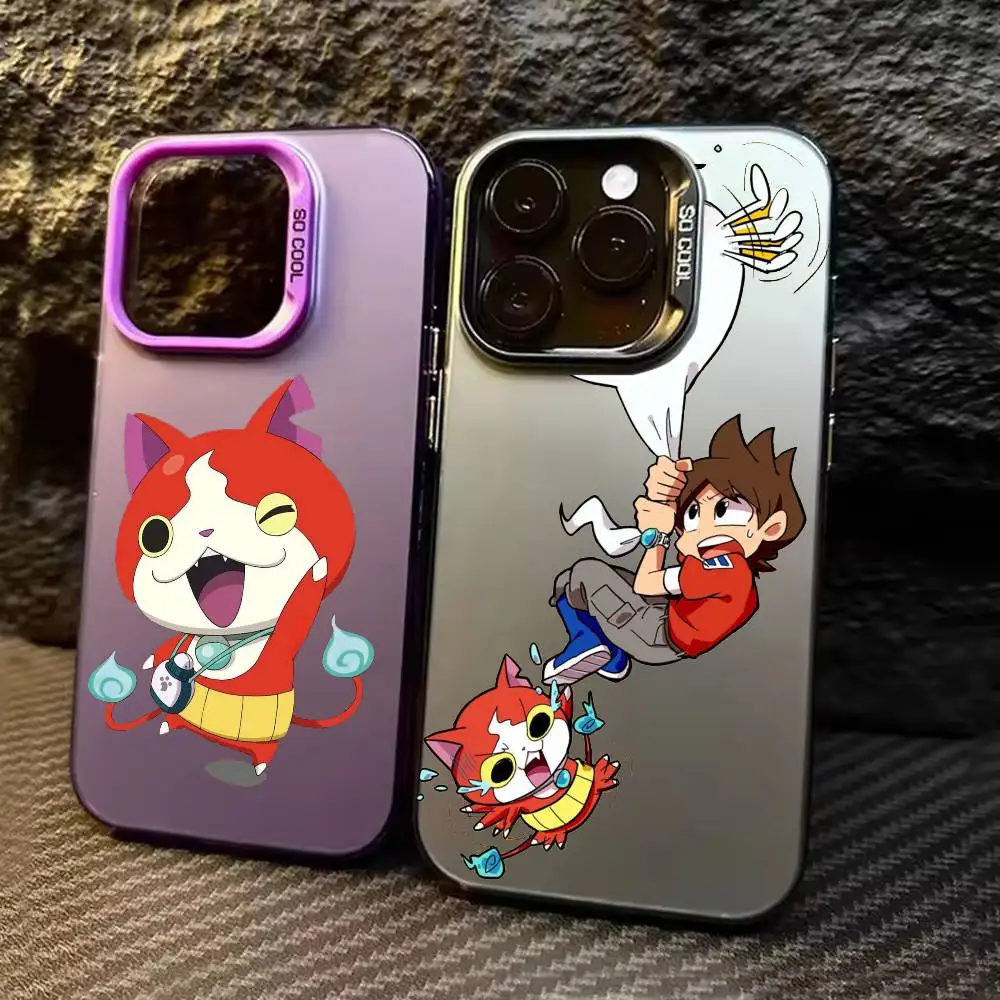 

Y-Yokai Anime Watch Phone Case For iPhone 17,16,15,14,13,12,11,Pro Max,Plus Candy Silver Cover