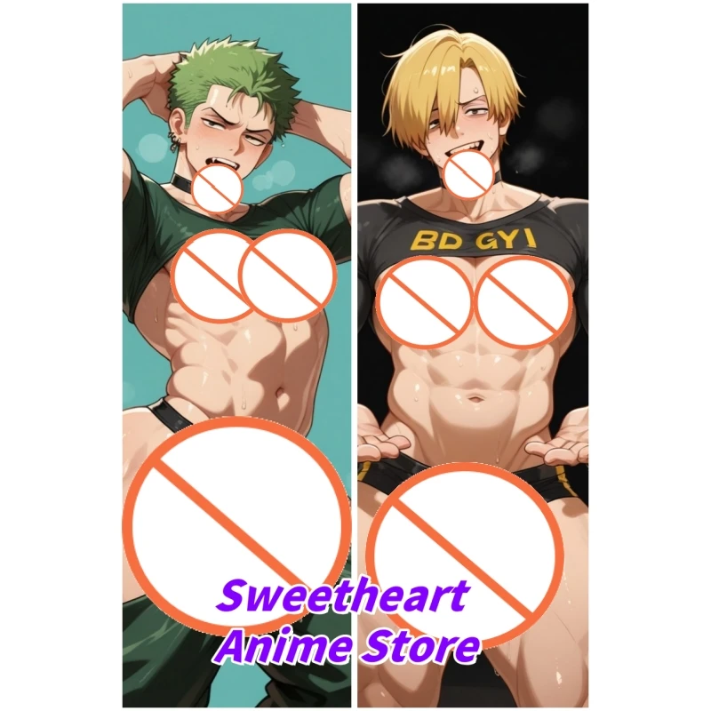 

Dakimakura Anime Pillow Case Roronoa Zoro&Sanji Double-sided Print Of Life-size Body Pillowcase Gifts
