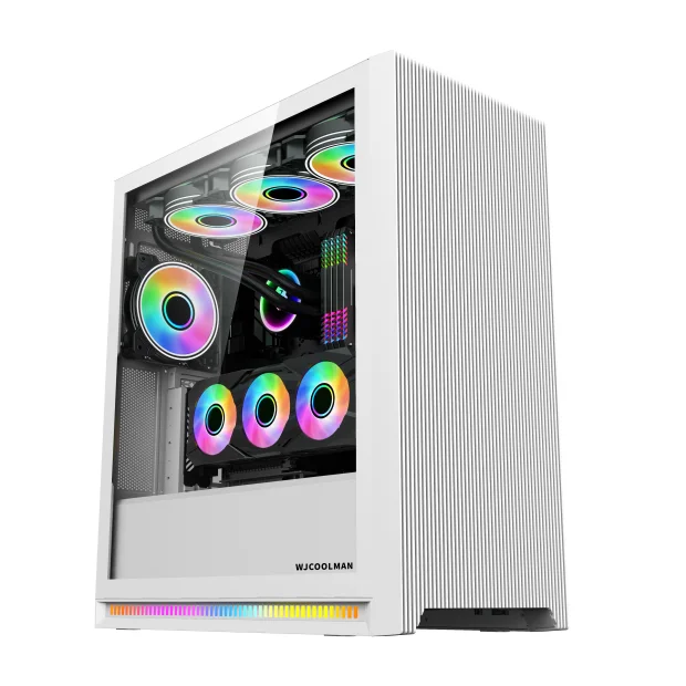 PC Case GPU Full Gaming PC Tower for 240 Water Cooling With Music Luminous Light Strip