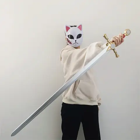 1:1 Western Crusader Sword Golden Cosplay Prop Red Knight Knife Weapons Medieval Role Playing Cos Chevalier's Sword PU Prop Modd