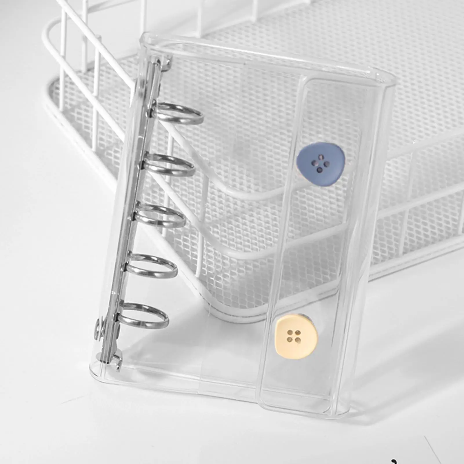 

M5 Binder Notebook Scrapbook Photo Album Card Organizer PVC Twill Tri-Fold Transparent Notebook for Scrapbooking Planner