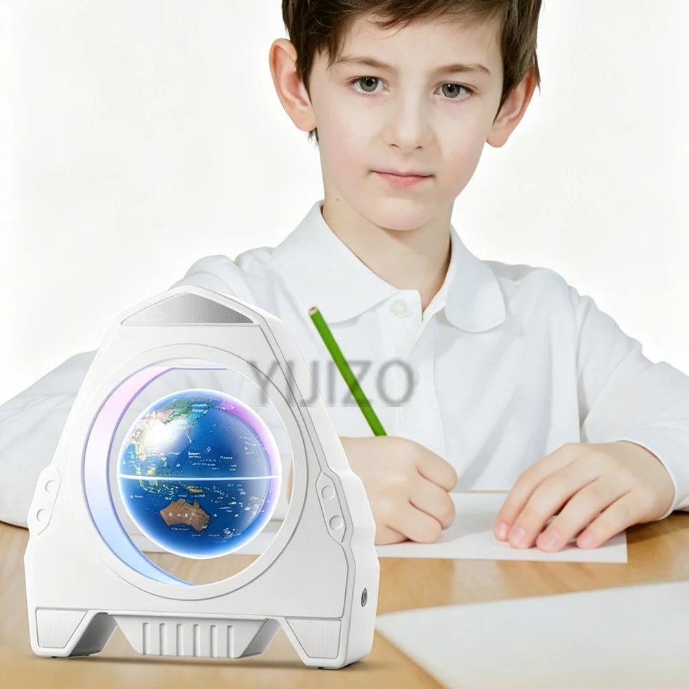 Magnetic Levitation Rotation Rocket Birthday Gift Festival Gift Night Light Atmosphere Light Unique Light Lamp