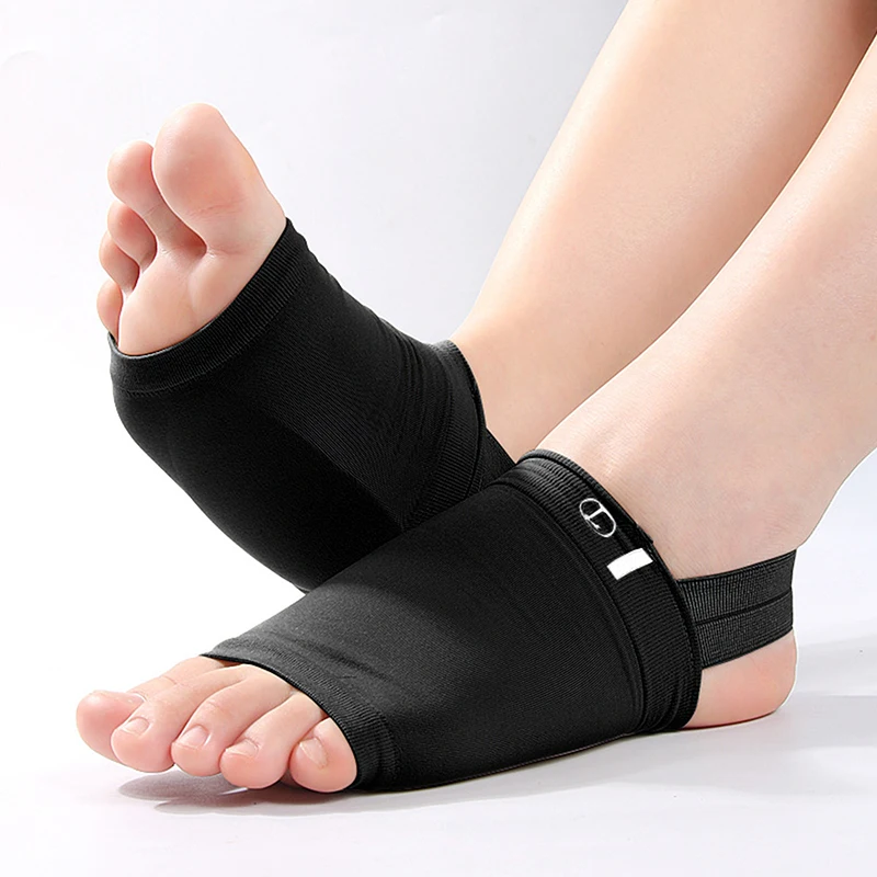 [T] 1 Pair Silicone Arch Support Insoles, Flat Foot Correction Insoles, Non Collapsing Strap Design, Foot Massage
