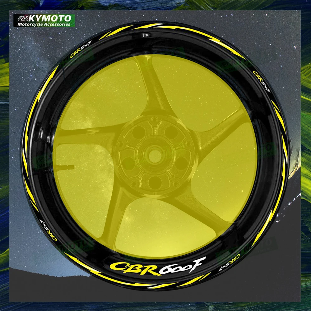 For Honda CBR600F CBR 600F reflective motorcycle front and rear wheels 17 inch stickers hub stripes fairing accessories decals