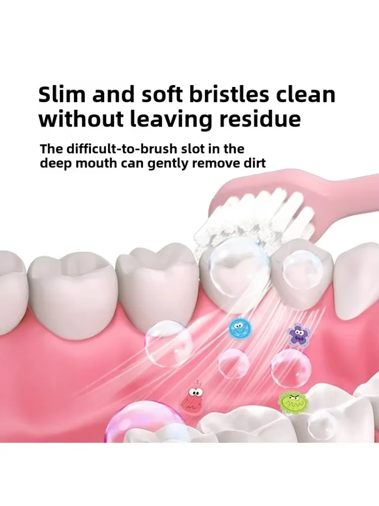 فرشاة أسنان للأطفال ذات شعيرات ناعمة مكونة من 4 قطع بتصميم كرتوني للأطفال بعمر 3-6-12 سنة فرشاة أسنان لطيفة للتنظيف اللطيف للأطفال
