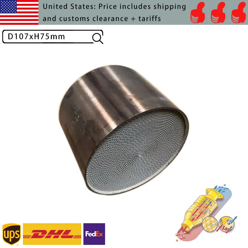 

Металлическая подложка каталитического нейтрализатора 107x75 мм, совместимая с евро 6, 300/400/500 CPSI, прямая посадка для бензиновых автомобилей