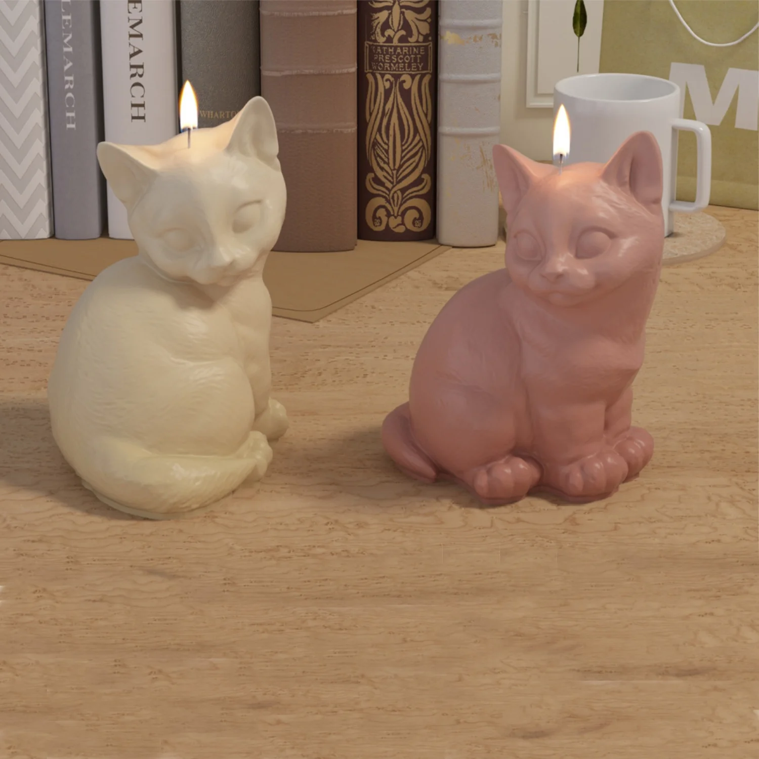 3D 개 고양이 실리콘 양초 금형 DIY 귀여운 동물 크리스탈 수지 금형 접착제 석고 비누 금형 양초 만들기 홈 장식 공예