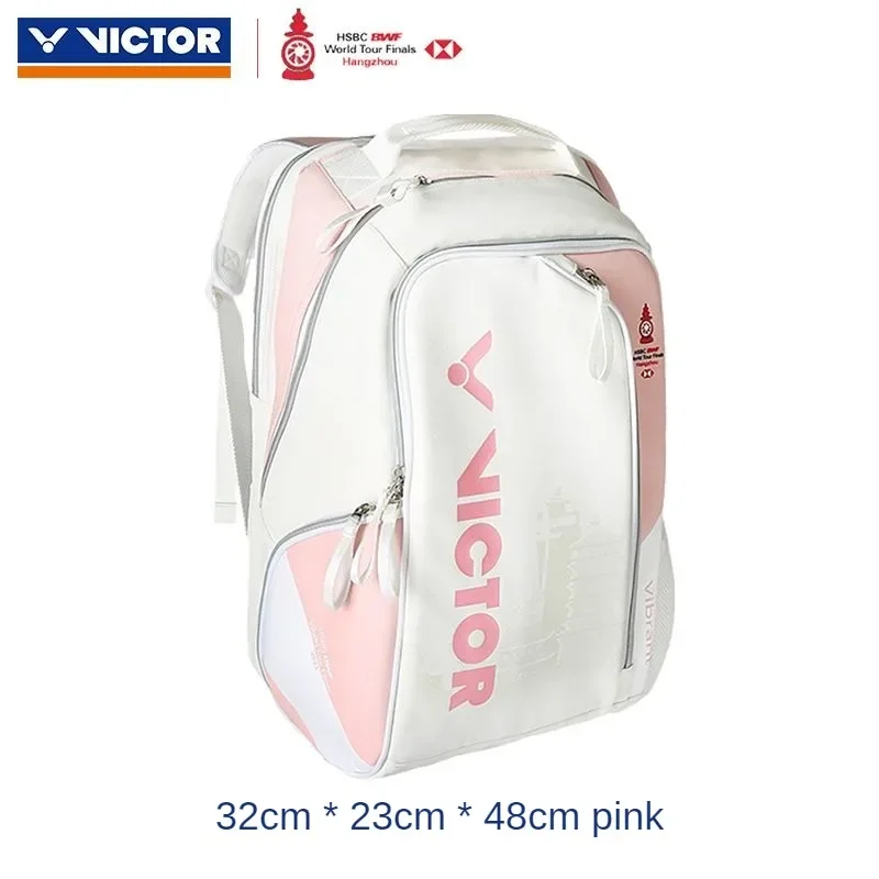 VICTOR Victory Badminton Bag para Homens e Mulheres, HSBC World Tour Finals Mochila, Sacos Esportivos de Grande Capacidade, Mochila de Tênis, BR7009WT