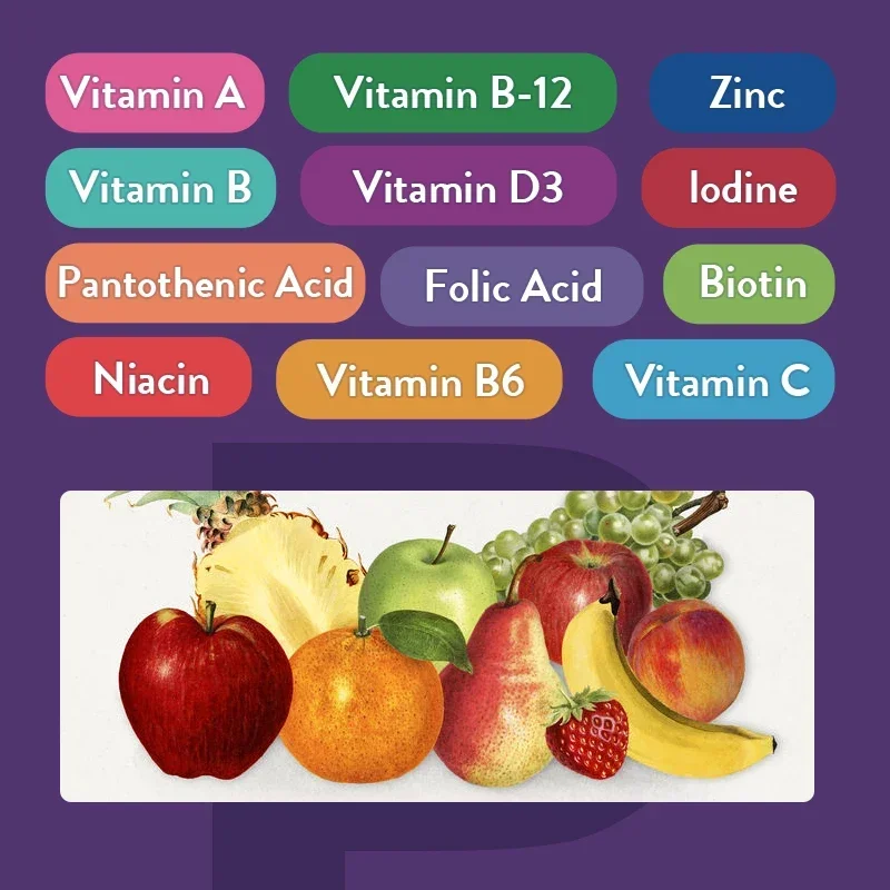 Multivitamin Gummies - Dietary Supplement for Improves Skin, Hair, Nails and Overall Health, Immunity, Enhances Energy Levels - Image 3