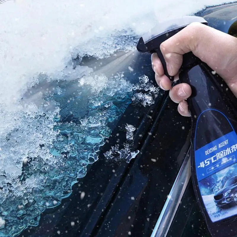 Car Deicer Spray 500ml Melts Ice Frost & Snow Fast Spray Auto Windshield Deicing Spray Fast Ice & Snow Melting Spray For Car