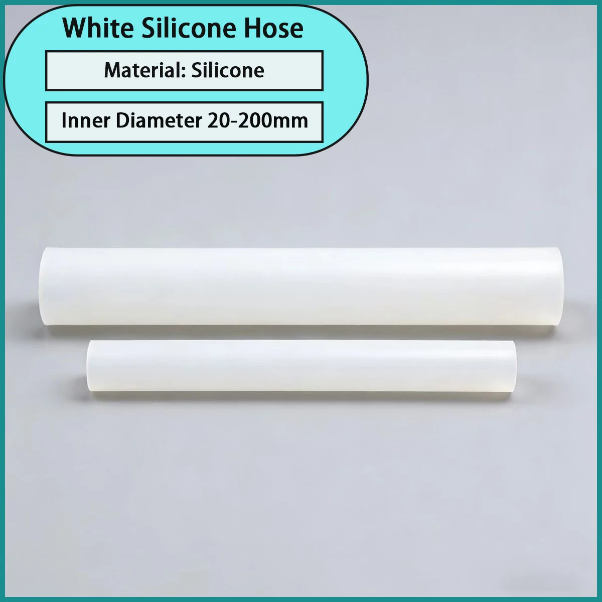 Inner diameter 20-200mm white silicone hose suitable for fluid transportation, instrument connection, etc