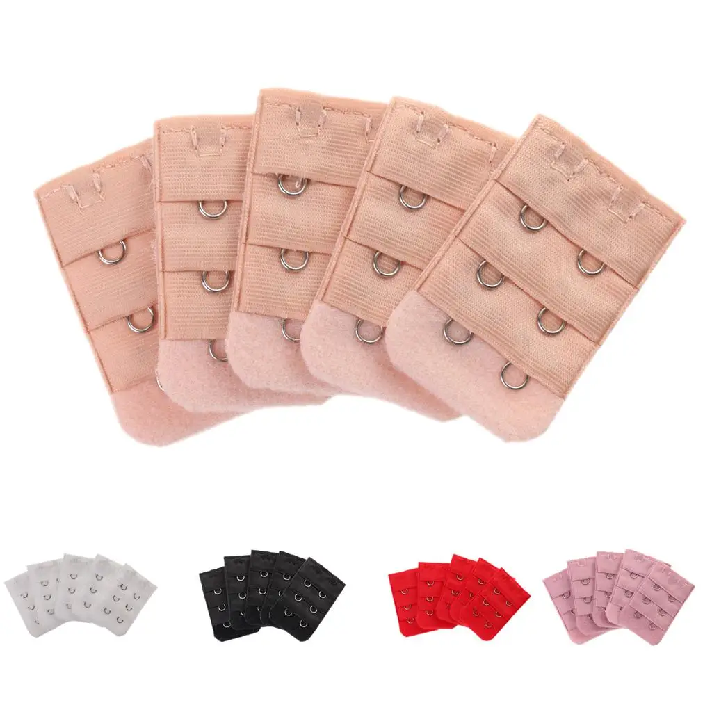 3 Hook Bra Extender Soft Polyester Strap Extension for Women Plus Size Bras and Push Up Use