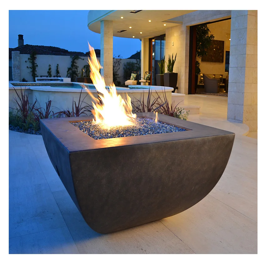 Natural Gas Fire Pit Outdoor Table Top Fire Pit Cement Smokeless Fire Pit