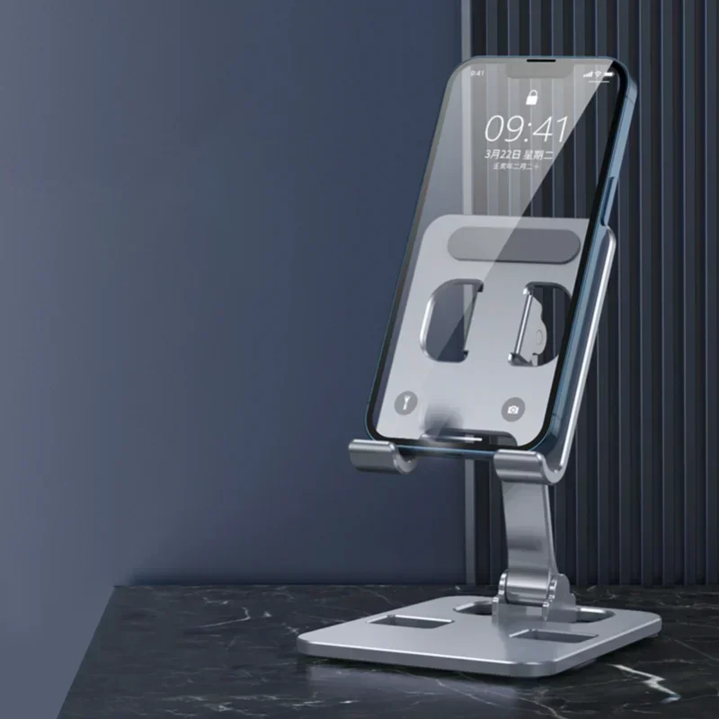 Aluminum Alloy Desktop Mobile Phone Stand Foldable pad Tablet Support Cell Phone Desk Bracket Lazy Holder For Smartphone Mount