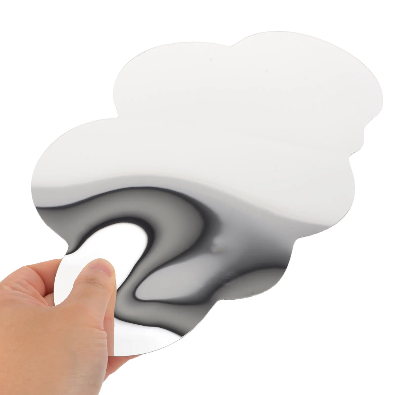 

4Pcs Cloud Wall Mirrors Acrylic Self Adhesive Decorative Sticker Decals Retro Nordic Bedroom Living Room Bathroom Vanity Dorm