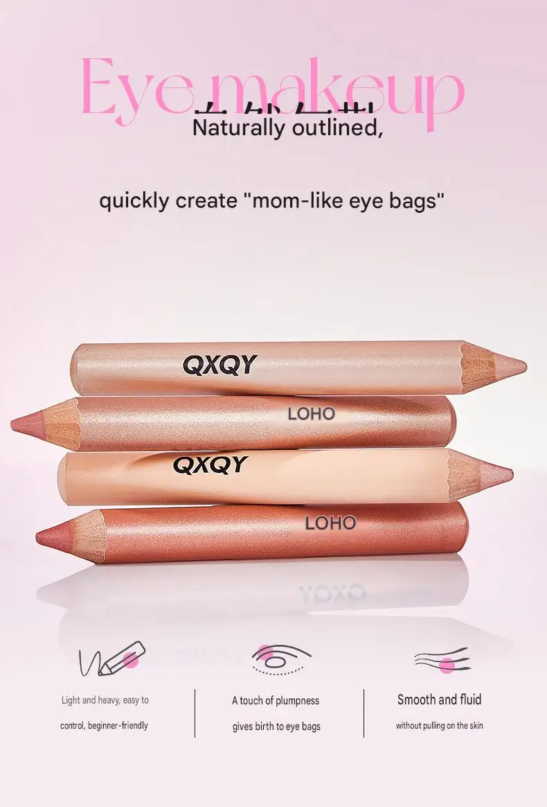 QXQY 3D Unter-Augen-Highlighter-Stift Wasserfest Verwischungsfest Langanhaltend Multifunktionaler Eyeliner Aufhellender Aegyo Sal Make-up-Stift – Detail 17
