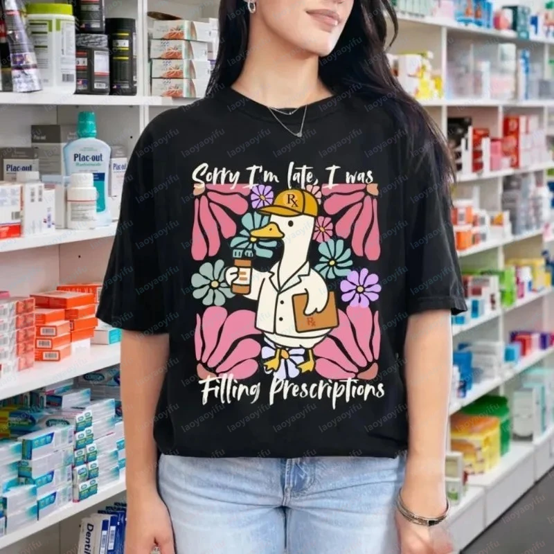 Pharmacy Shirt Silly Goose Gift for Pharmacy Staff Funny Technician Gift Pharmacy Tech Shirt Women Unisex Women Fashion Tops