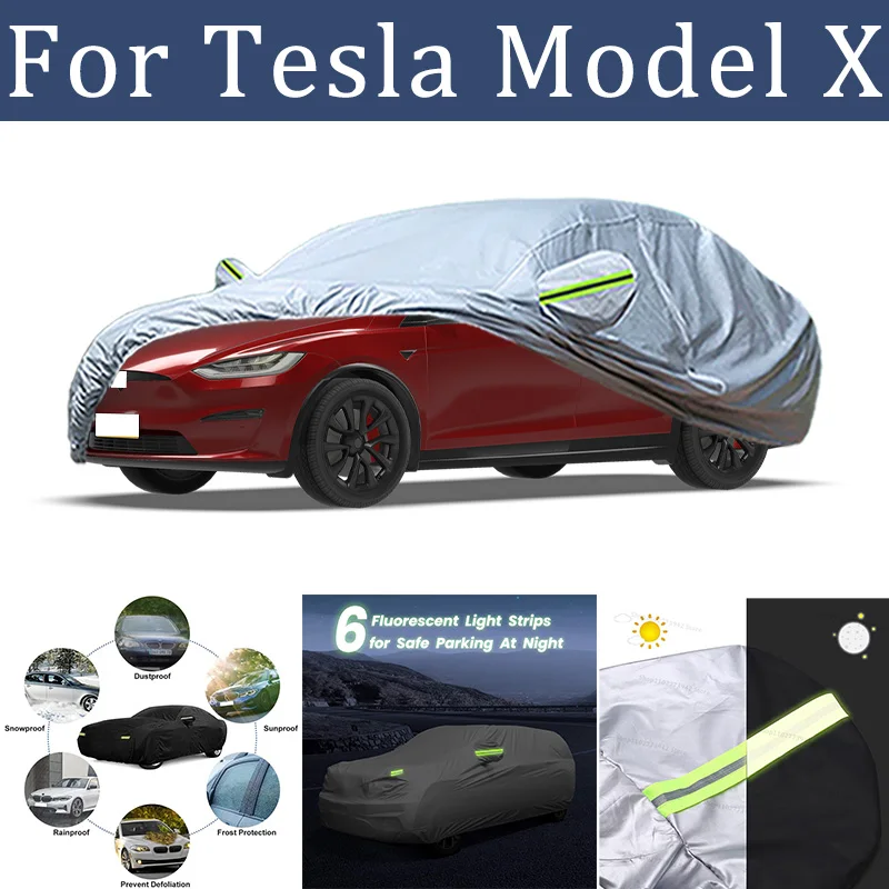 

For Tesla Model X Car Cover Protection Sunscreen Heat Insulation Dust Resistant Scratch Car Exterior Accessories