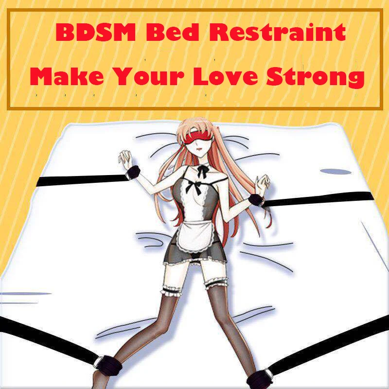 BDSM Bed Restraint Set for Sex with Handcuffs SM Bondage Kits Adult Couple Slave Game Sextoy Erotic Sexope Bed Strap System