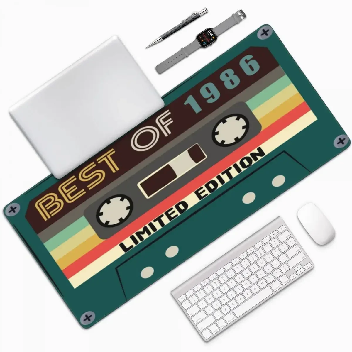 Cassete grande mouse pad teclado do computador mouse tapete gamer pc portátil tapete de mesa acessórios de escritório tapetes de mesa