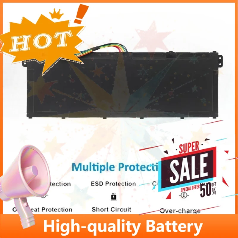 SWZY AC14B8K Laptop Battery for Acer Nitro 5 AN515 AN515-52 AN515-53 Aspire R3-131T ES1-111 V3-111 AC14B7K AC14B3K  AP14B8K AC14