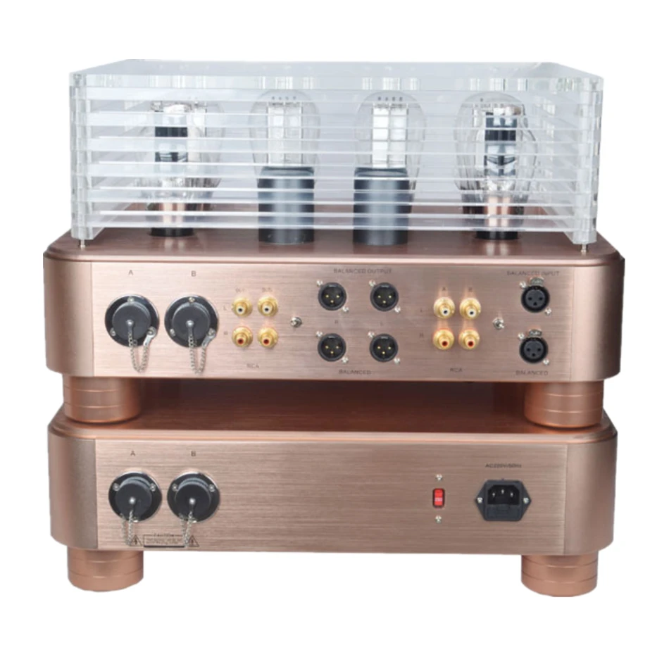 MEIXING MINGDA MC998-PRE Balance Vacuum Tube Pre Amplifier Split Power Supply Preamp 300B *4 274B *2 6SN7 XLR Input XLR Output