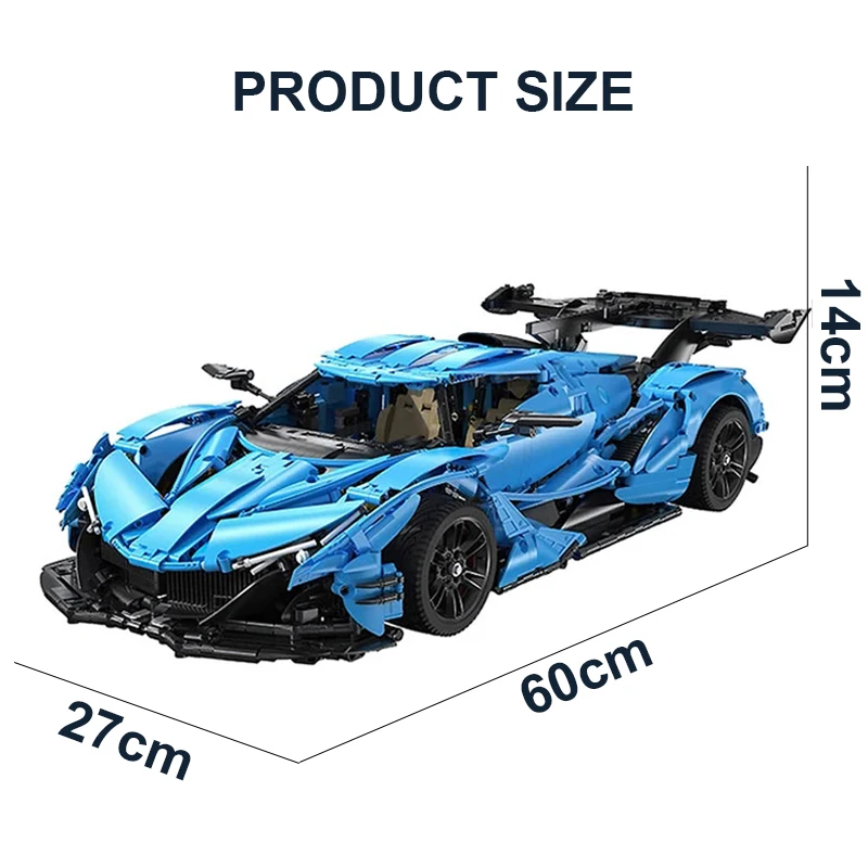 CADA C64003 MOC وضعت الأزرق التقنية بنة سوبر سبورت سيارة نموذج سيارة البناء ألعاب مكعبات هدايا عيد الميلاد للأطفال #6