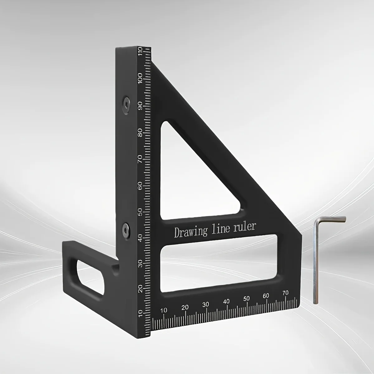 Plastic 3D Multi‑Angle Measuring Ruler 45/90 Degree Triangle Angle Ruler High Precision Marking Scriber Woodworking Measuring To