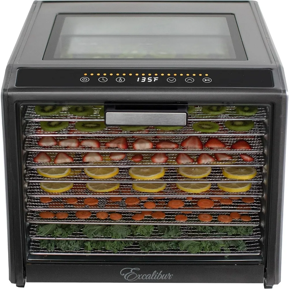 Electric Food Dehydrator Performance Series 10-Tray with Adjustable Temperature Control Includes Stainless Steel Drying Trays