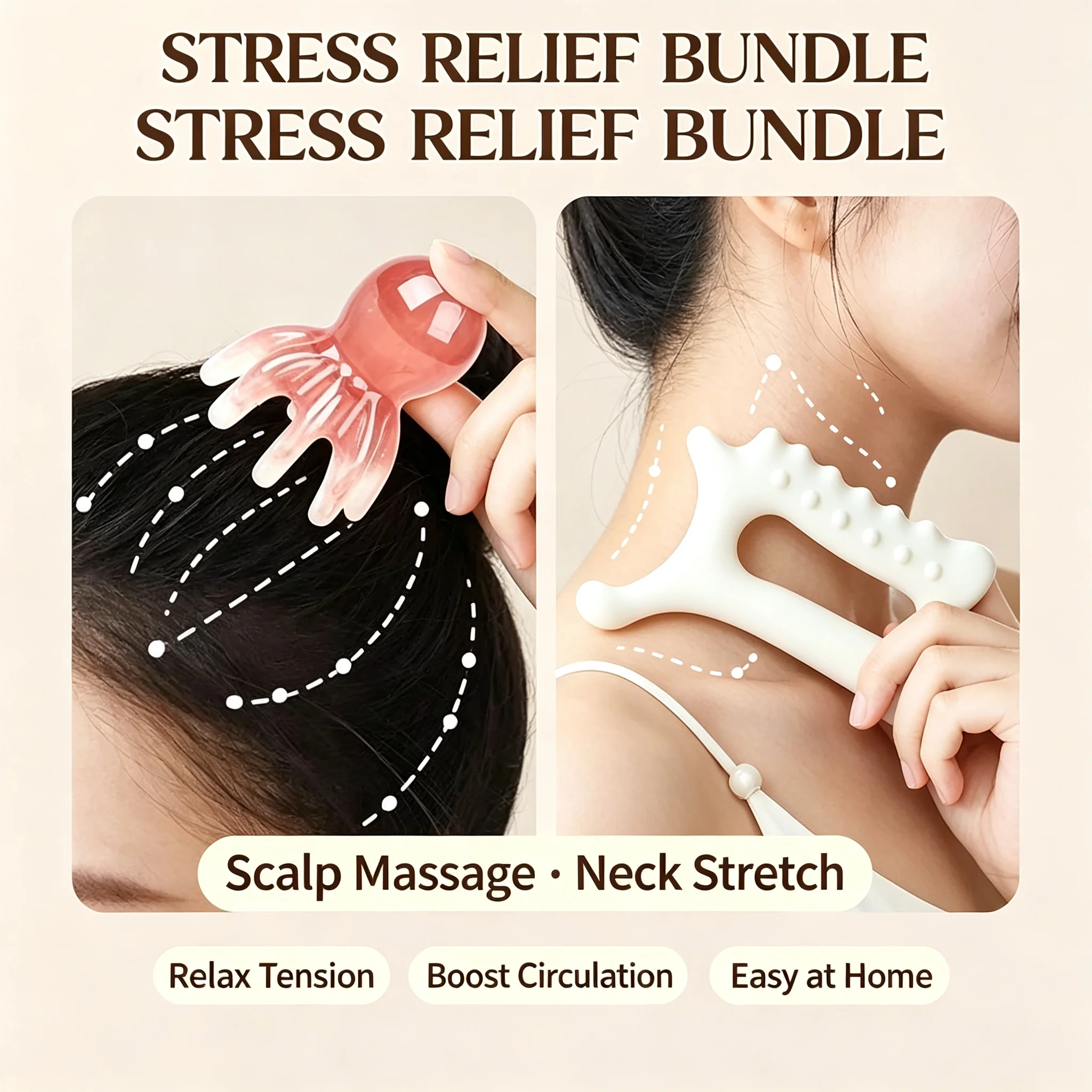 Non Ceramic Ergonomic Versatile Handheld Gua Sha Board for Face & Body Gua Sha Massage Tool, Relaxation and Beauty Massager