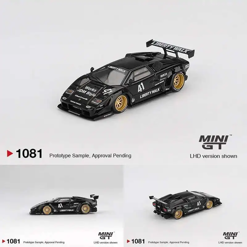 

Предпродажа MINIGT 1081 1:64 LBWK Lamborghini Countach LB WORKS Коллекция моделей автомобилей, игрушки, черный, литой под давлением
