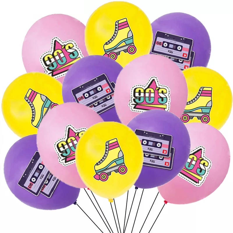 Back to 80s 90s Theme Balloon Garland Arch Radio Party Decoration Birthday Wedding Baby Shower Rock Air Globos Supplies Kids Toy