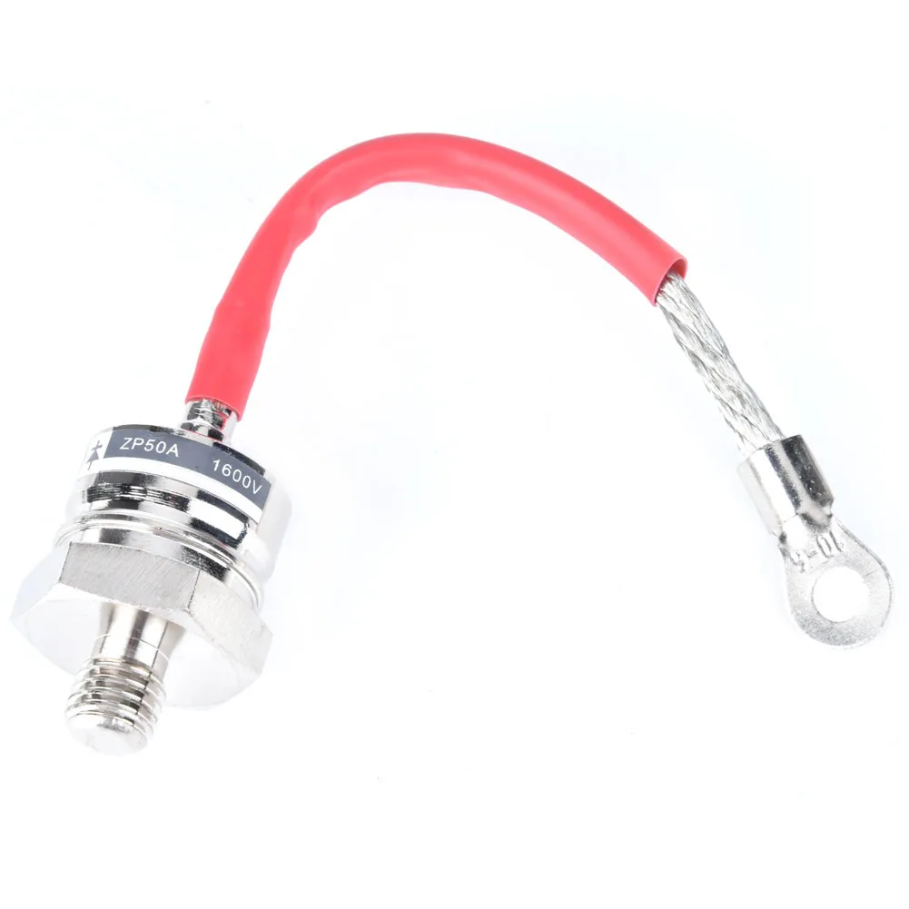 

Rectifier Diode 12mm Male Thread ZP50A 1600V Good Compatibility Spiral Rectifiers High Efficiency for Low Frequency Equipments