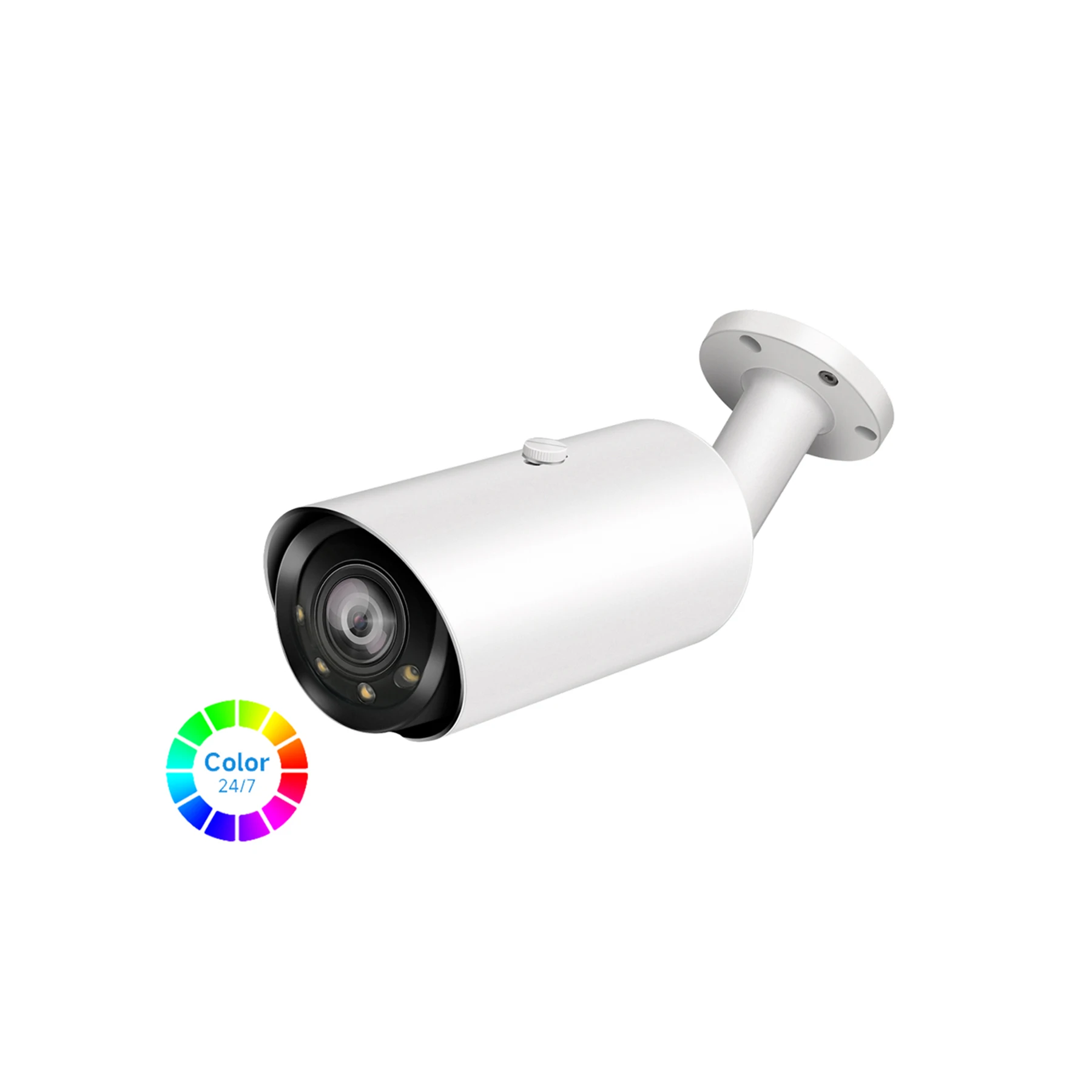 8MP 4K Full Color Motorized 5X ZOOM Bullet POE Color Vu IP Camera Outdoor Security 2.7-13.5mm Audio AI Human/Vehicle Detection