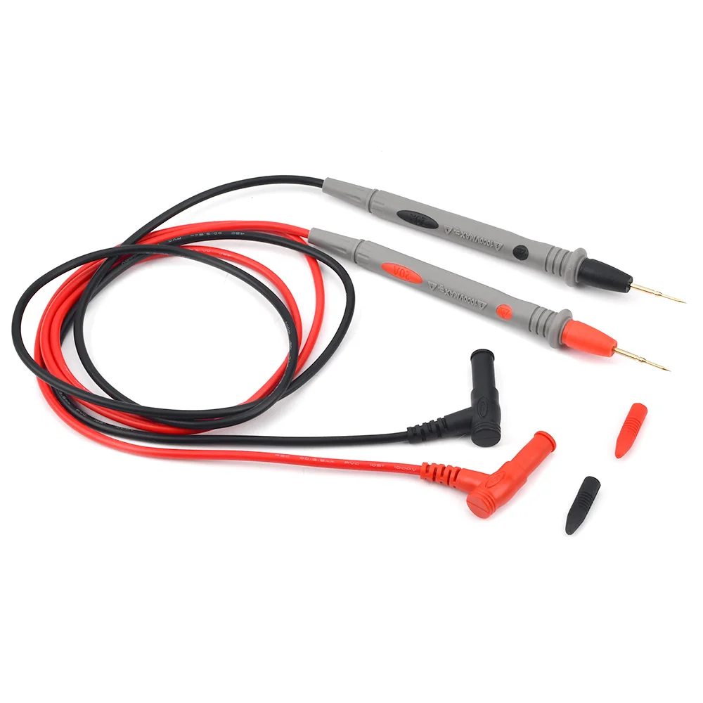 1 Pair 10A 20A Digital Multimeter Probe Soft Silicone Wire Needle Tip Universal Test Leads Probe Wire Pen for Multi Meter Tester