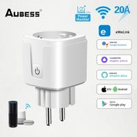 EWelink Smart Plug 20A EU WiFi Power Monitor Socket Timer Schedule Voice Control Outlet Adapter Support Alexa Google Home Yandex