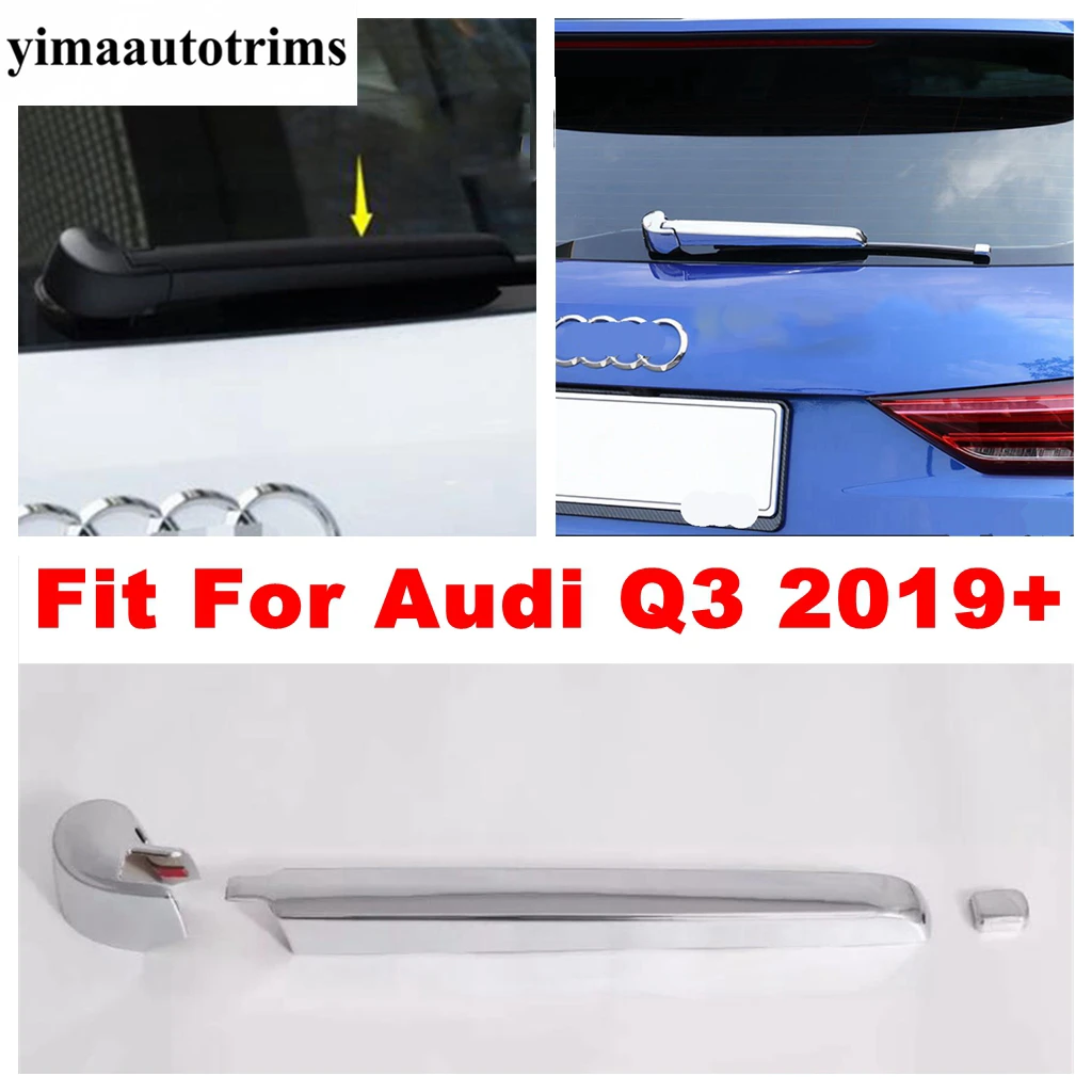 

Chrome Rear Window Wiper Arm Decoration Protection Cover Trim For Audi Q3 2019 - 2024 ABS Accessories Exterior Kit