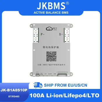 JKBMS active balancer smart bms 4S 5S 6S 7S 8S 12V 24V battery 1A active balance bms lifepo4 with LTO tank
