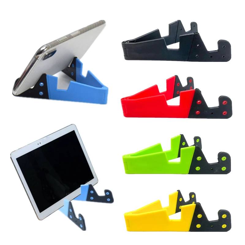 1pc V Shaped Folding Cellphone Stand Holder Clothes Pocket Portable Tabletop Tablet Computer Mobile Phone Support Holder Bracket