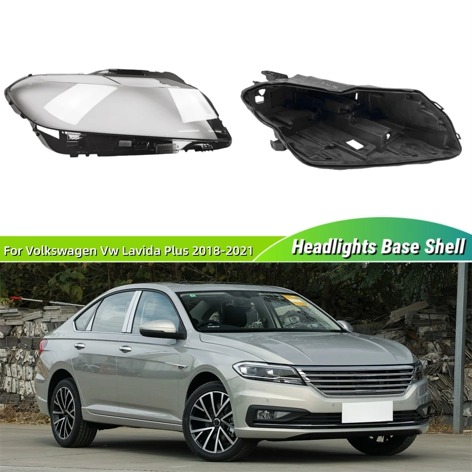 For Volkswagen Vw Lavida Plus 2018 2019 2020 2021 Car Base Head Lamp Shell Car Rear Base Car Front Headlight Lens Cover